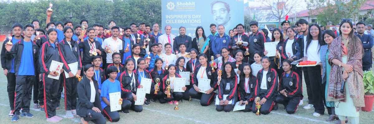 शोभित विश्वविद्यालय मेरठ में तीन दिवसीय वार्षिक खेल प्रतियोगिता का समापन